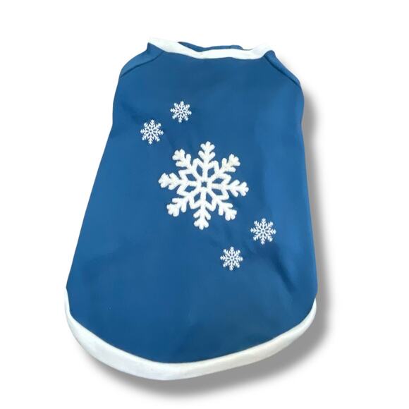 Wondershop Snowflake Dog Sweatshirt Size Large Fleece Lining Pet Pup Blue White - Picture 3 of 13